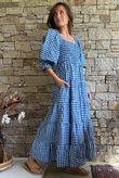 Nonni Gingham Darling Dress Malibu Blue